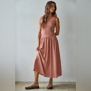 Sayler Gingham Smocked Dress